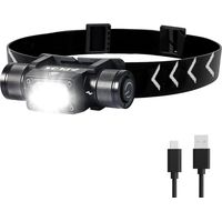 Faretto ricaricabile H340 con bruciatore per testa luminosa da 1500 lumen e base girevole a 180°, faretto LED super luminoso con modalità luce rossa