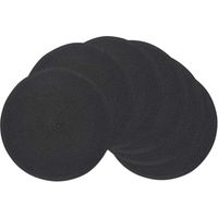 Lot de 6 sets de table ronds, 30 cm de diamètre, noirs, lavables, en coton tissé, résistants à la chaleur et antidérapants