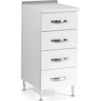 Kit armoire de cuisine de base 4 tiroirs cm.40x50x85h blanc - Salle de séjour