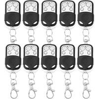 10 Pcs Garage Door Remote Control 433Mhz for Car Garage Door Gate Cloning Remote Control Key Black
