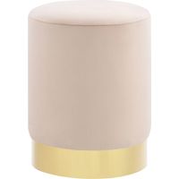 Vidaxl – Tabouret de bar en velours apricot et or 28 x 36 cm – Base métallique stable – Pour un usage intérieur – Charge max 110 kg