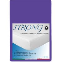 LENZUOLO con ANGOLI STRONG tinta unita VIOLA made in Italy 1 piazza e mezza