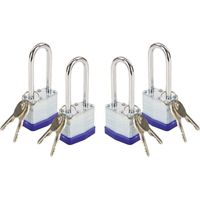 Cadenas robuste en acier laminé avec crochet à clé de 40 mm de long, adapté aux portails, abris de jardin, boîtes à outils et armoires (avec clé).