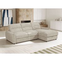 Canapé d'angle convertible avec coffre de rangement en velours