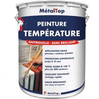 Peinture Temperature - Orange sang - RAL 2002 - 1 L - Métaltop