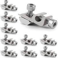 Pinces de Mise à Terre pour Panneau Solaire, 10 Pcs, Fixation Aluminium, Protection Contre la Foudre, Kit Photovoltaïque Complet
