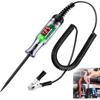 Kfz-Schaltkreisprüfer 3–120 V DC – Digitale LED-Prüflampe mit Voltmeter, bidirektionaler Sicherungstester, Spiralkabel