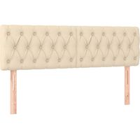 Têtes de lit 2 pcs,Panneau décoratif Crème 72x7x78/88 cm Tissu CFW5809318