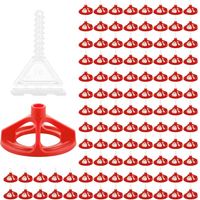 Croisillon Autonivelant 3mm Kit, Système Nivellement à Visser (100 Cadrans Réutilisables + 200 Clips), Cale Carrelage Autonivelant pour Carrelage Sol et Mur