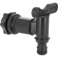 Multicuves – Robinet de cuve récupération eau pluie – Fileté mâle 3/4'' – Raccord rapide Ø 15 mm type Gardena – Débit 103 ml/sec