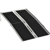 Rampe pliante pour en aluminium Rampe antidérapante Seuil noir fauteuil roulant 122x73,5 cm Rampe portable