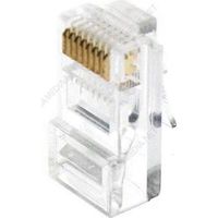 connecteurs - modular - 8 points / 8 contacts - cat5e/cat6 - lot de 100 - gigamédia mj8p8c100