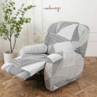 Housse de Fauteuil Relax Doux Extensible 4 Pièce Housse de Canapé Antidérapante avec Poche Latérale B