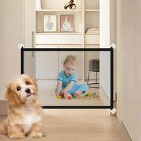 Barrière de Sécurité pour Bébés et Chiens 110 72CM, Barriere Chien sans Percage, Barrière Sécurité Enfant, Barrière D’Escalier et de Portes, Barrière pour Chien/Bébés pour Escaliers, Couloirs