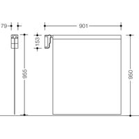 HEWI 802.52.20040 84 Protection anti-projections de douche LifeSystem