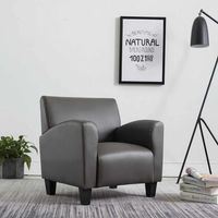 Chaise Chaise Gris Similicuir Chaise de salon 44527