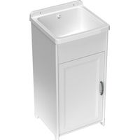 KIT LAVATOIO RESINA ANTIACIDO 40X40 CM BIANCO
