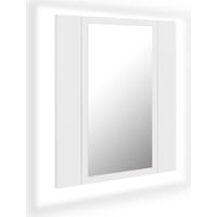 LED-Bad-Spiegelschrank Weiß 40x12x45 cm Acryl vidaXL