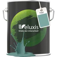 Wandfarbe Grün Türkis Petrol Matt Innenfarbe – Deckkraft Klasse 1, VOC-frei, Ohne Grundierung, Tropfarm – Wohnzimmer & Schlafzimmer – 5L – Veluxis (Soft Teal)