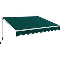 Retractable Awning, 3x2.5m, UV & Water Resistant, Green