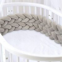 Raro cuscino con perla, intrecciato a tre fili, 2 m, grigio