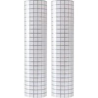 2 rouleaux de ruban de transfert à grille bleue