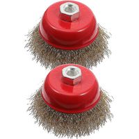 2 roues à brosse métallique