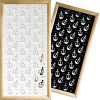 ANCHOR - Moduli Decorativi in Legno e PVC - Colore: nero - Misura: 47x94 cm
