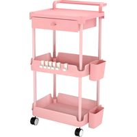 Levede 3 Tier Storage Trolley Cart on Wheels Kitchen Utility Rolling Rack Shelf