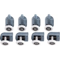 8 Roulettes de Porte de Douche à Galet Simple, Galets Coulissants pour Porte de Douche, Pièces de Rechange Salle de Bain