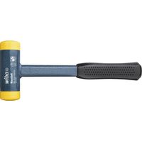 Wiha Schonhammer rückschlagfrei, mittelhart mit Stahlrohrstiel, Rund-Schlagkopf 40, 305 mm (02125)