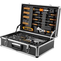 Coffret multi-outils 3 plateaux – 30 embouts 25mm, 10 embouts 50mm, 11 douilles 1/4" et 1/2" – Clés mixtes et cliquets inclus – Deko