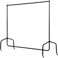 Rella Appendiabiti Attaccapanni in Metallo con Rotelle, Nero, 150x60x170cm