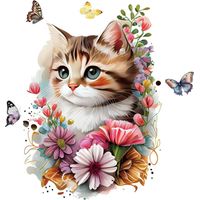 Autocollant pour abattant de WC - Motif animal 3D - Autocollant en PVC - Étanche - Motif chat