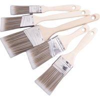 5 Pièces Pinceaux Peinture Mur, Pinceau Peinture Set Vernis Bois, Pinceaux à Peinture avec Manche pour Bois, Métal, Meubles, Peintures