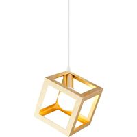 Suspension Luminaire Moderne Suspension Lustre En Forme De Cube Plafonnier Rétro Vintage Or