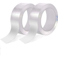 5M × 3cm PVC Cuisine Coin Ligne étanche bande, Acrylique Mur Calfeutrer Strip, Adhésif d'étanchéité Ruban pour Cuisine Salle de Bain (Paquet de 2, Transparent)