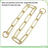 Collier de dressage - FAFEICY - Solid Snake P - Métal (laiton/acier) - Jaune - Tailles S/L (55-65 cm)