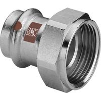 Viega Raccordo Temponox, d 54mm, G 23/8 Ottone nichelato, acciaio inossidabile Modello 1763, 811440