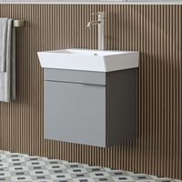 Roomart LYCIA-50 Badmöbel-Set 2-tlg 50 cm breit, Grau