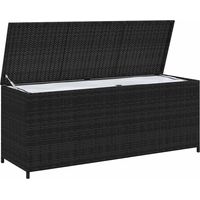 vidaXL Baule da Giardino Nero 150x50x60 cm in Polyrattan