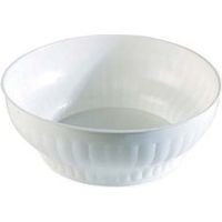 INSALATIERA COSTOLATA IN PLASTICA BIANCA- - ø cm.24 - 10 pezzi STEFANPLAST