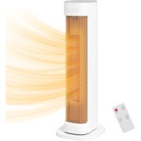 Calefactor eléctrico 2000W bajo consumo, 3 modos de protección, temperatura regulable, antivuelco, sobrecalentamiento
