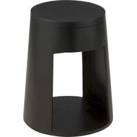 Table basse design en bois noir avec tiroir élégant - Noir bois de manguier