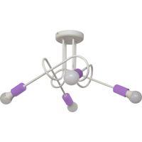 Helam OXFORD Plafonnier semi-encastré à bras multiples blanc, violet 44 cm