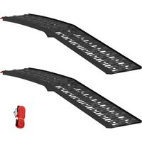 Rampe de moto pliable 340 kg par rampe 2 pcs Noir Aluminium