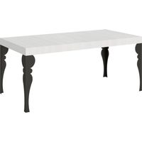 Tavolo Allungabile 200-304x90x77 cm Paxon Bianco Frassino Telaio Antracite