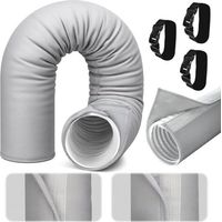 Manchon isolant pour tuyau CA portable, 150 x 50 cm, couvercle isolant, tuyau d'échappement, climatisation, couvercle isolant AC, isolation de tuyau CA portable