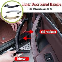 Reposabrazos de alta calidad para coche, manija interior de puerta delantera y trasera, panel embellecedor para BMW E70 E71 X5 X6 2007-2013 (Beige-Izquierda-Trasera)