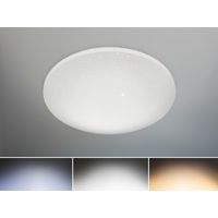 Dimmbare LED Deckenleuchte SILMA mit Fernbedienung & Sternenhimmel Ø 40cm